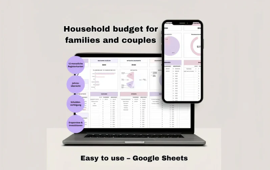 Budgeting template for excel & google sheet